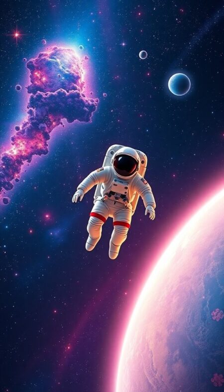 Astronaut in Space Phone Wallpaper Scenes You’ll Love