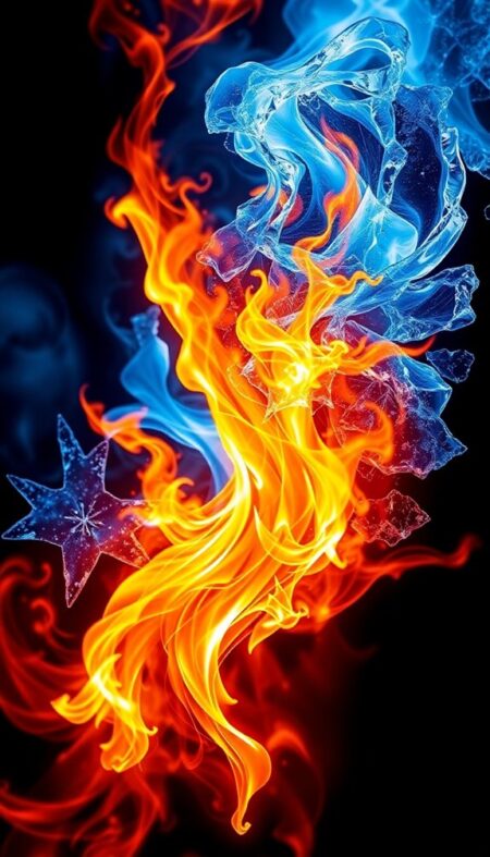 Fire and Ice Chimera Phone Wallpaper Concepts to Ignite Your Screen