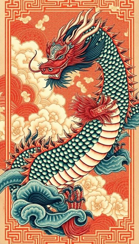 Chinese Dragon Phone Wallpaper Designs for a Cultural Flair