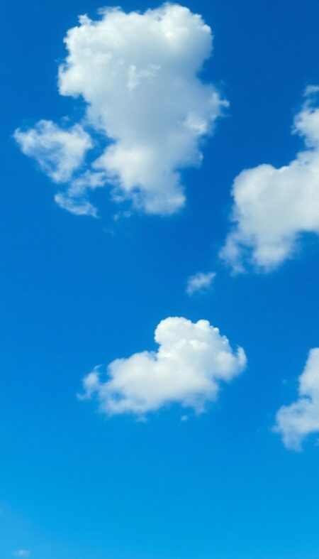 Blue Cloud Phone Wallpaper for a Cool and Refreshing Feel