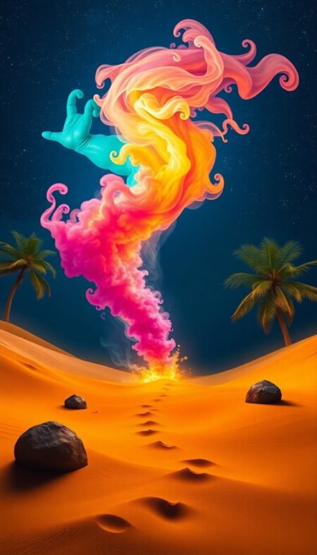 Desert Genie Magic Phone Wallpaper