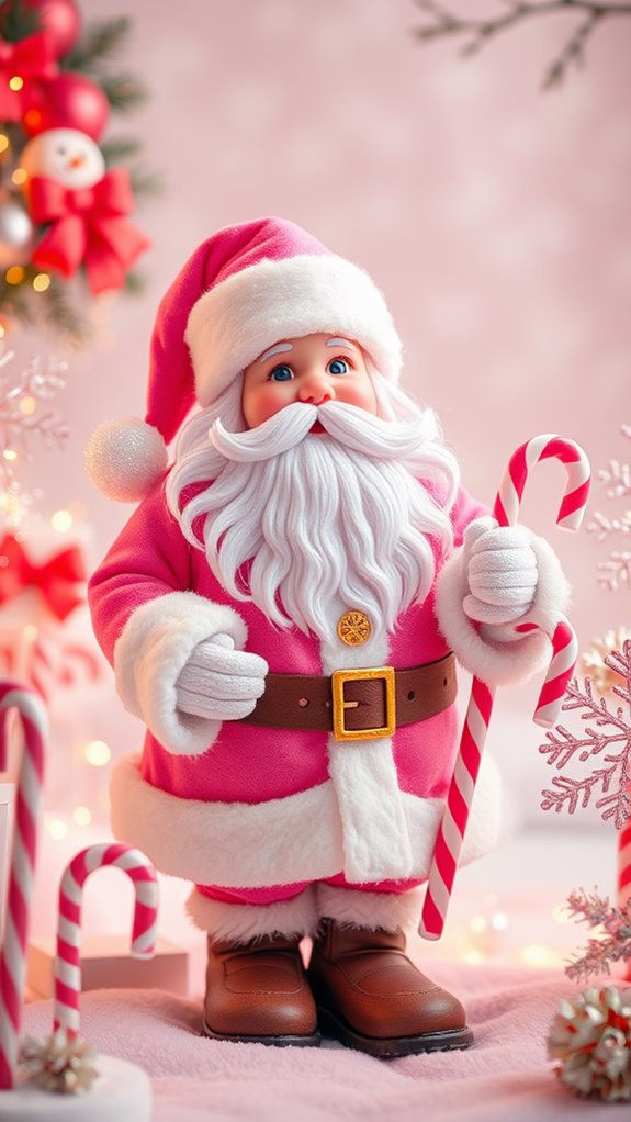 Enchanting Pink Santa Delight Phone Wallpaper