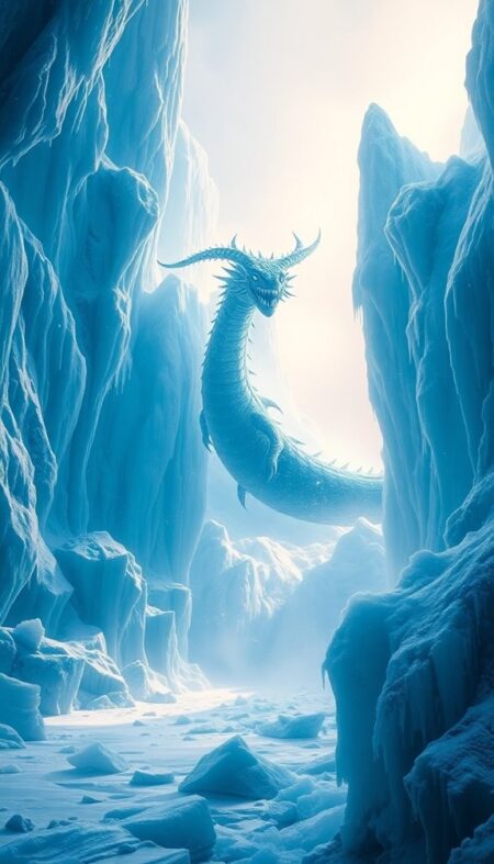 Frozen Hydra Icy Realm Phone Wallpaper