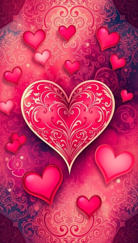 Romantic Heart Phone Wallpaper Options to Spread Love