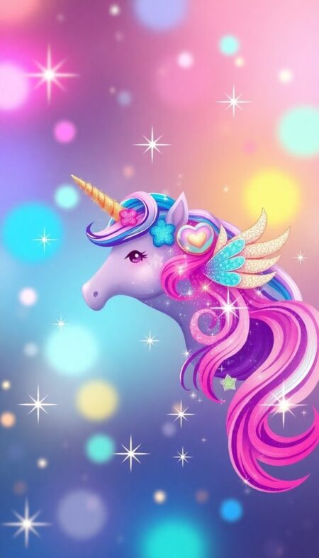 Sparkle Unicorn Phone Wallpaper Designs That Shine