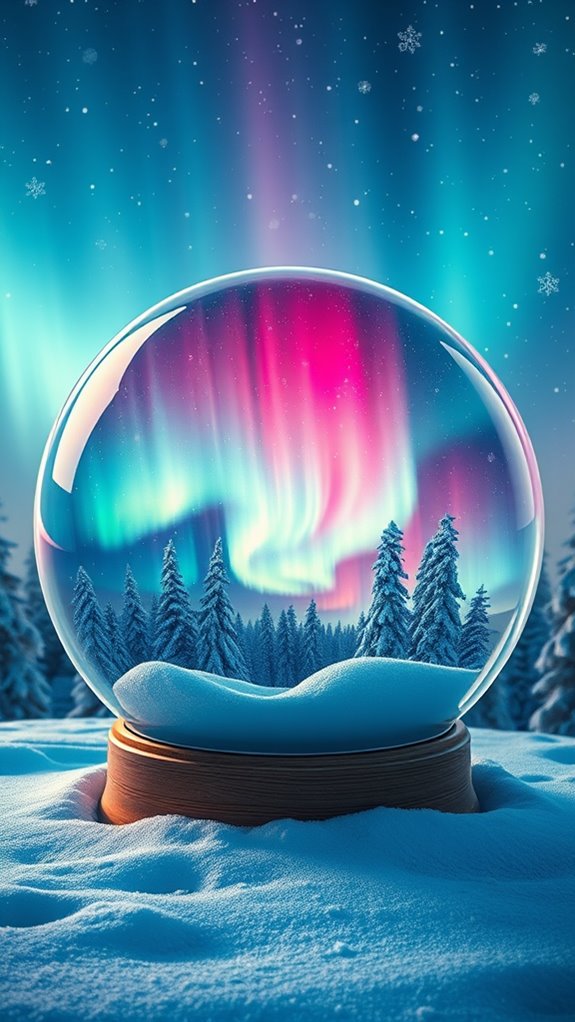 Snow Globe Design Elements Phone Wallpaper