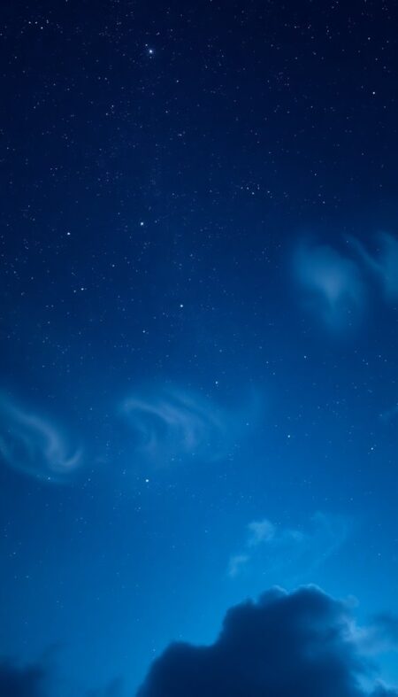 Night Sky Cloud Phone Wallpaper to Explore a Starry and Serene View