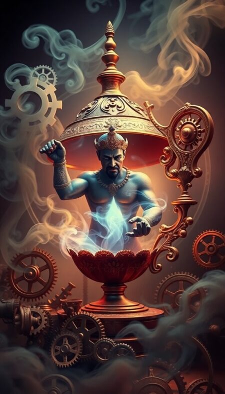 Steampunk Genie Chronicles Phone Wallpaper