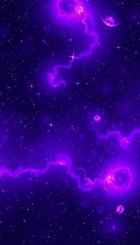 Purple Space Phone Wallpaper Designs for a Stunning Background