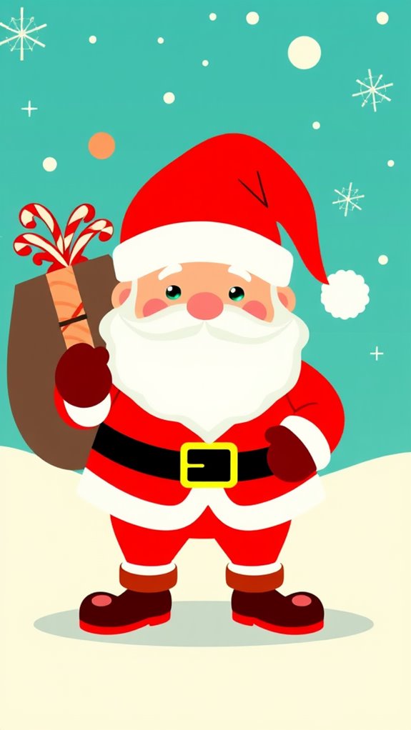 Stylish Santa Themed Wallpaper Designs Phone Wallpaper