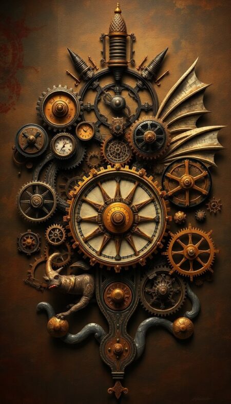 Steampunk Chimera Phone Wallpaper Ideas for a Vintage Edge