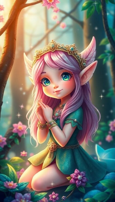 Girl Elf Phone Wallpaper Options for Whimsical Charm