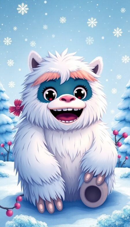 Cute Yeti Phone Wallpaper