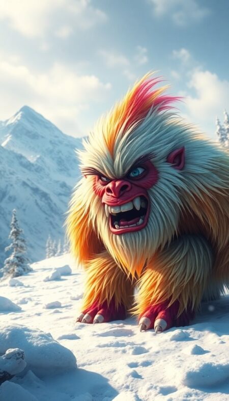 Angry Yeti Phone Wallpaper