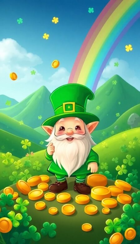 Cartoon Leprechaun Phone Wallpaper Designs