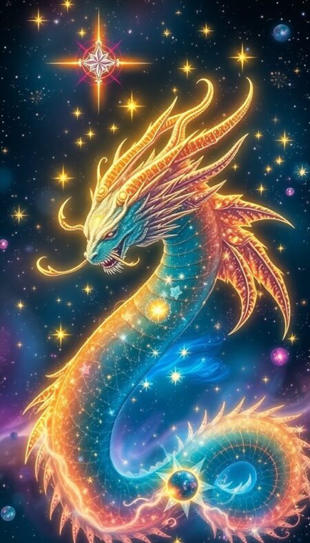 Celestial Hydra Cosmic Guardian Phone Wallpaper