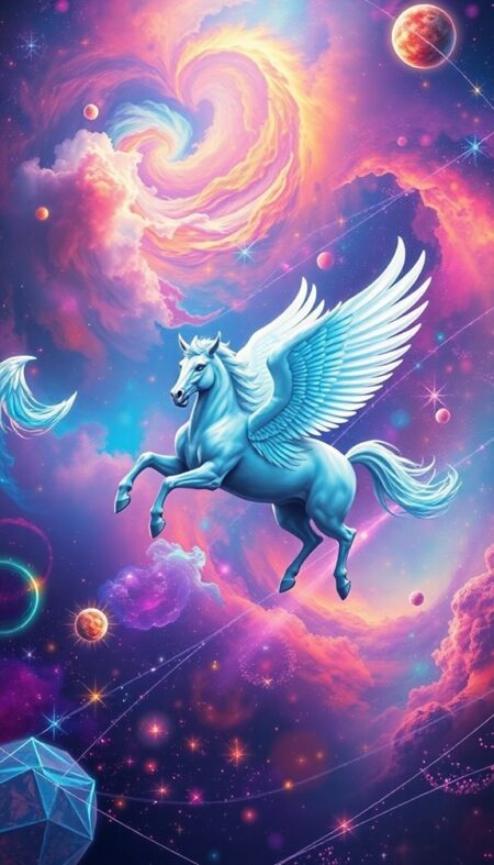 Cosmic Pegasus Phone Wallpaper Inspirations