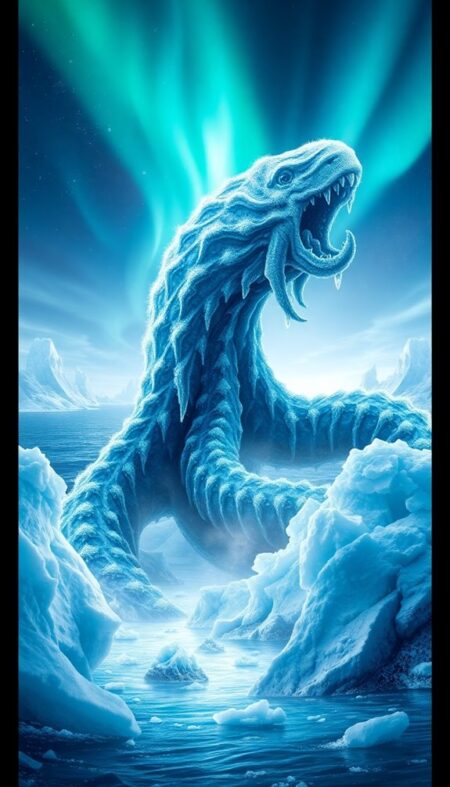 Frozen Kraken Ruler of the Arctic Depths Phone Wallpaper